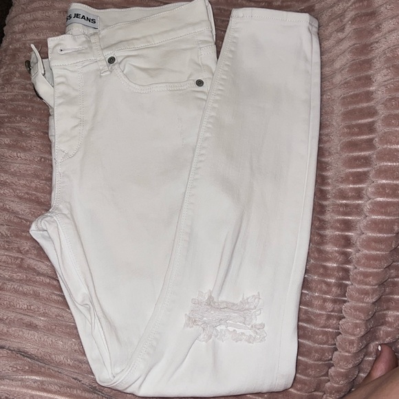 Express jeans ankle legging MIA.MID RISE white size 6 28” inseam in EUC. - Picture 6 of 16